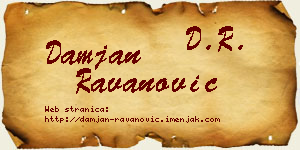 Damjan Ravanović vizit kartica